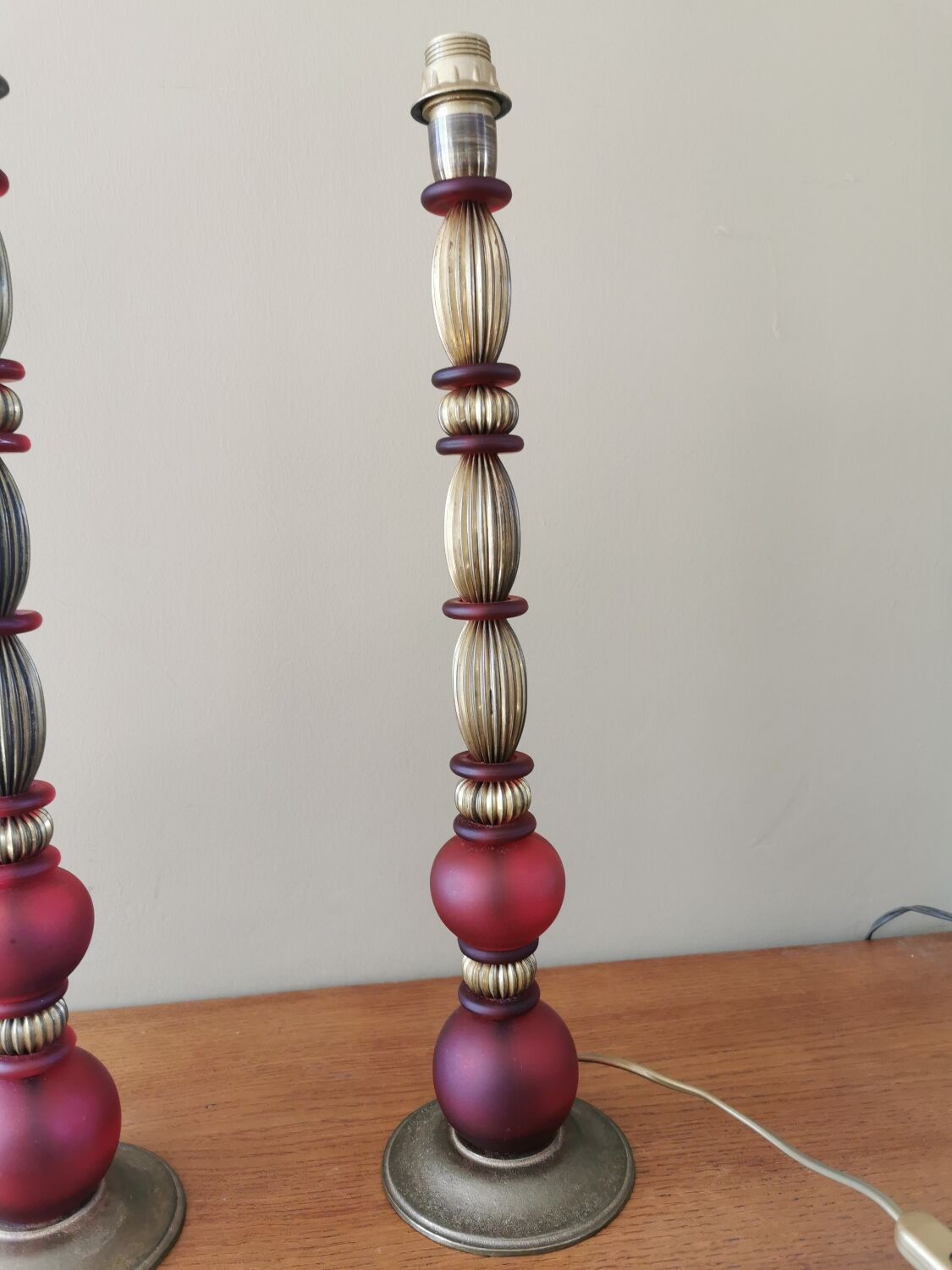 Pair of vintage lamp bases by Julie Prisca