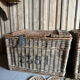 Old wicker moving trunk