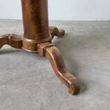 Empire walnut and marble pedestal table, late 19th century