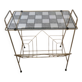 Magazine rack/Side table in brass