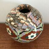 Earthenware vase Gerbino Vallauris vintage ceramics