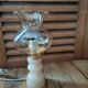 Original bedside desk lamp Alabaster Globe tulip vintage antique glass