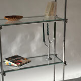 Minimalist bookshelf, Italian design 1970.