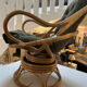 Pair of rattan armchairs