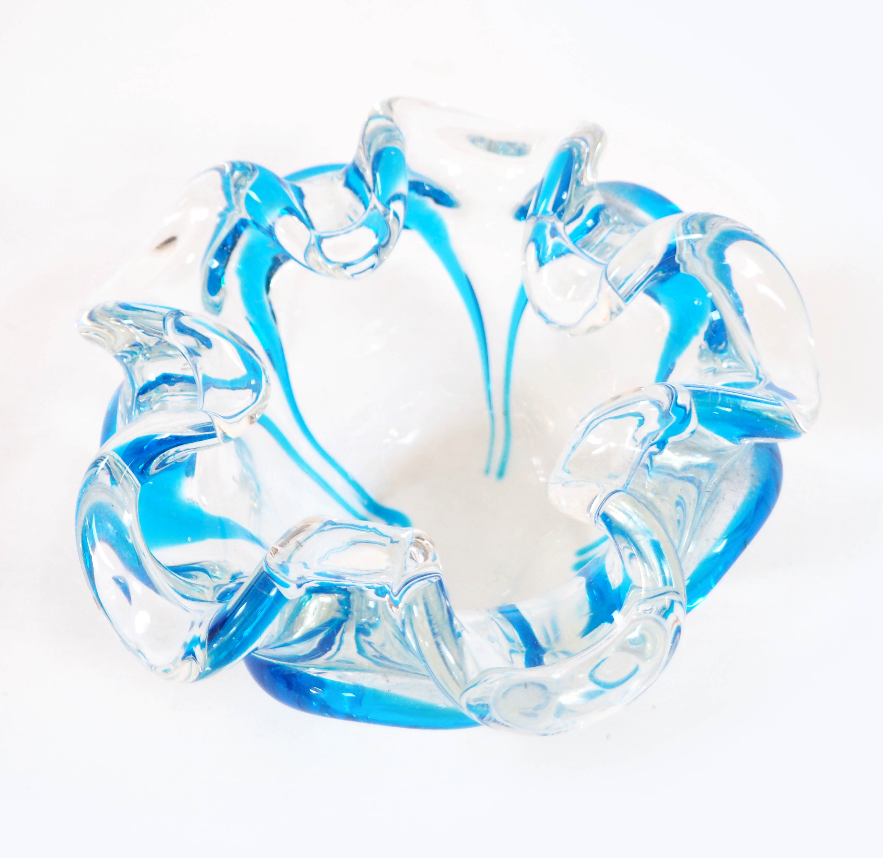 50s crystal ashtray