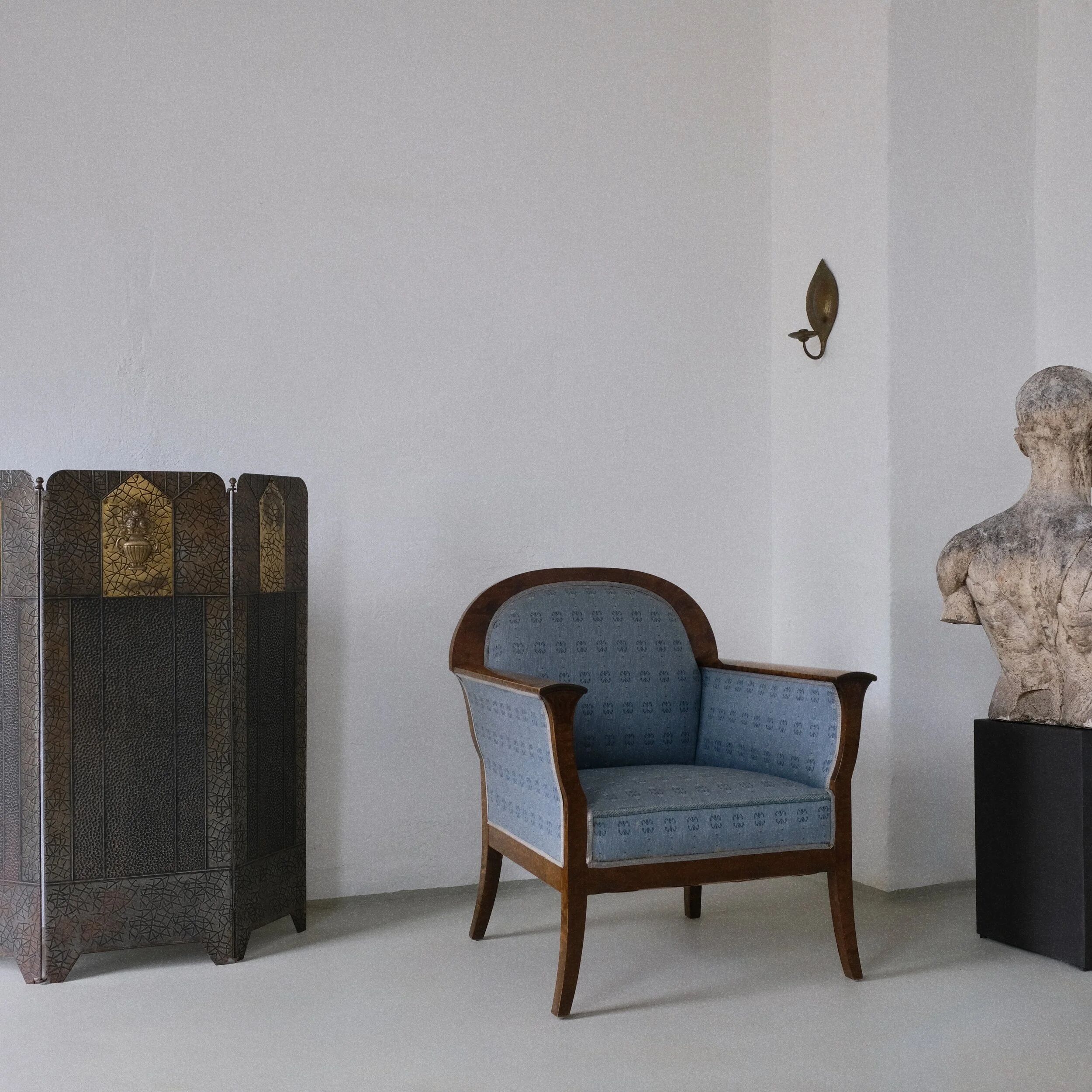 Chaises en satin de bouleau Biedermeier | Suède | ensemble de 2