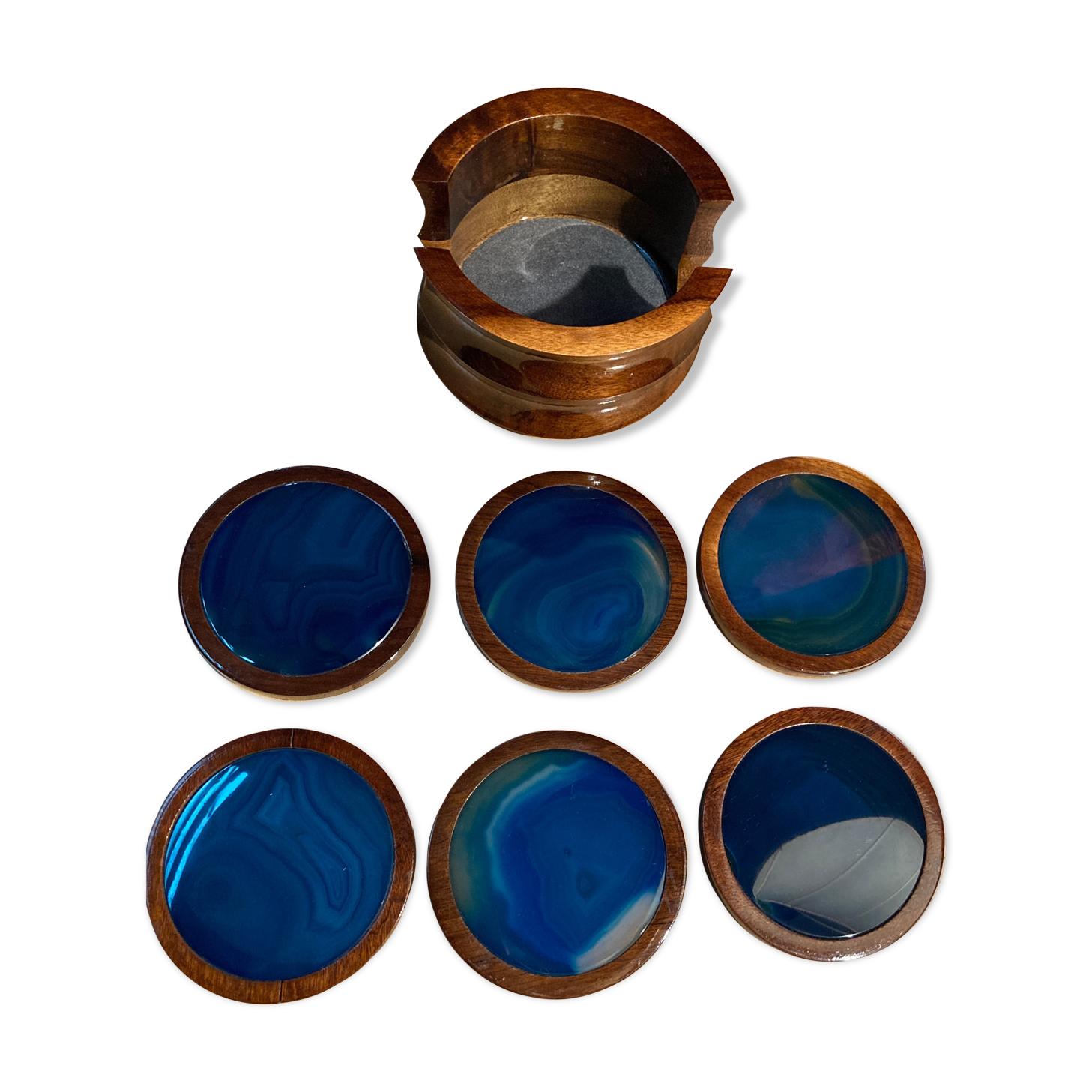 Set de 6 sous verres pierres