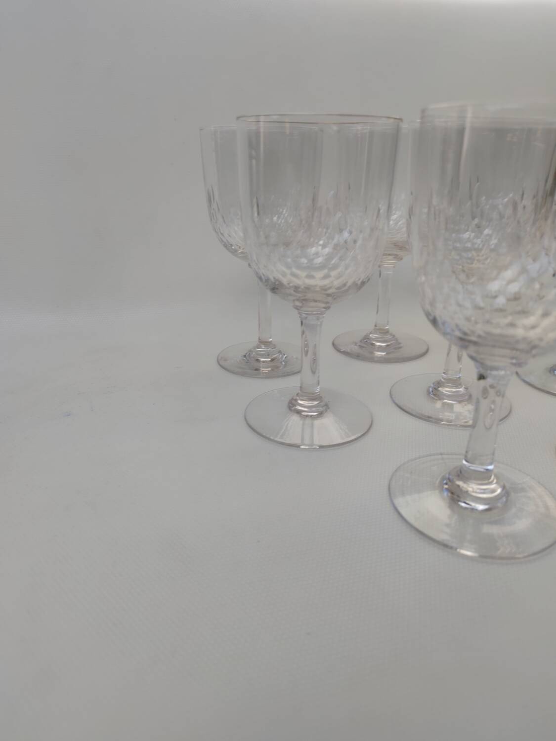 8 large Baccarat crystal glasses, Richelieu model.