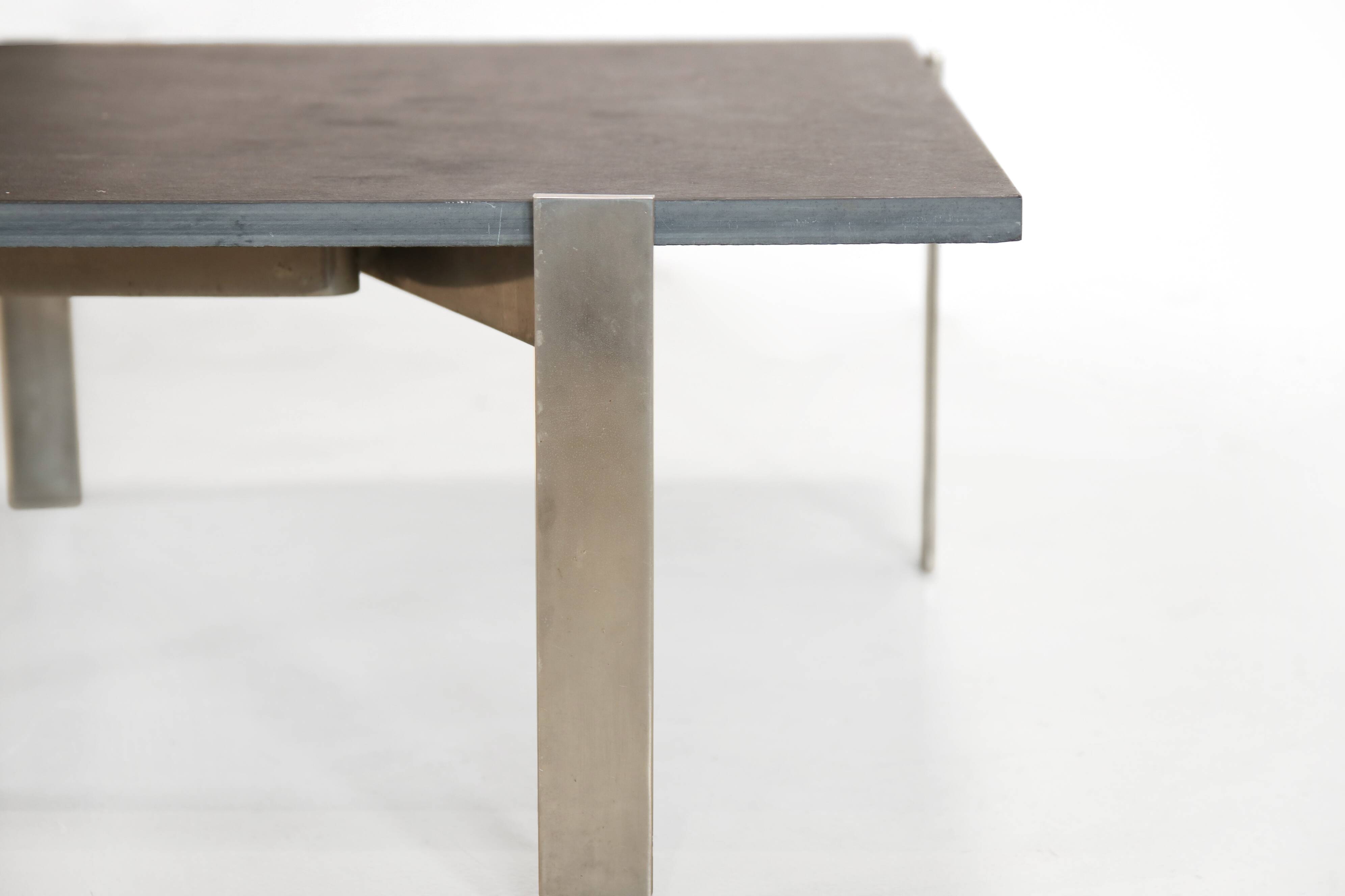 Square Coffee Table with Slate Top Designed by Rob Parry