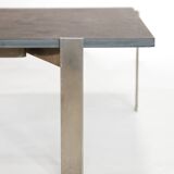 Square Coffee Table with Slate Top Designed by Rob Parry