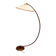 1950s floor lamp in brass with plisée lampshade