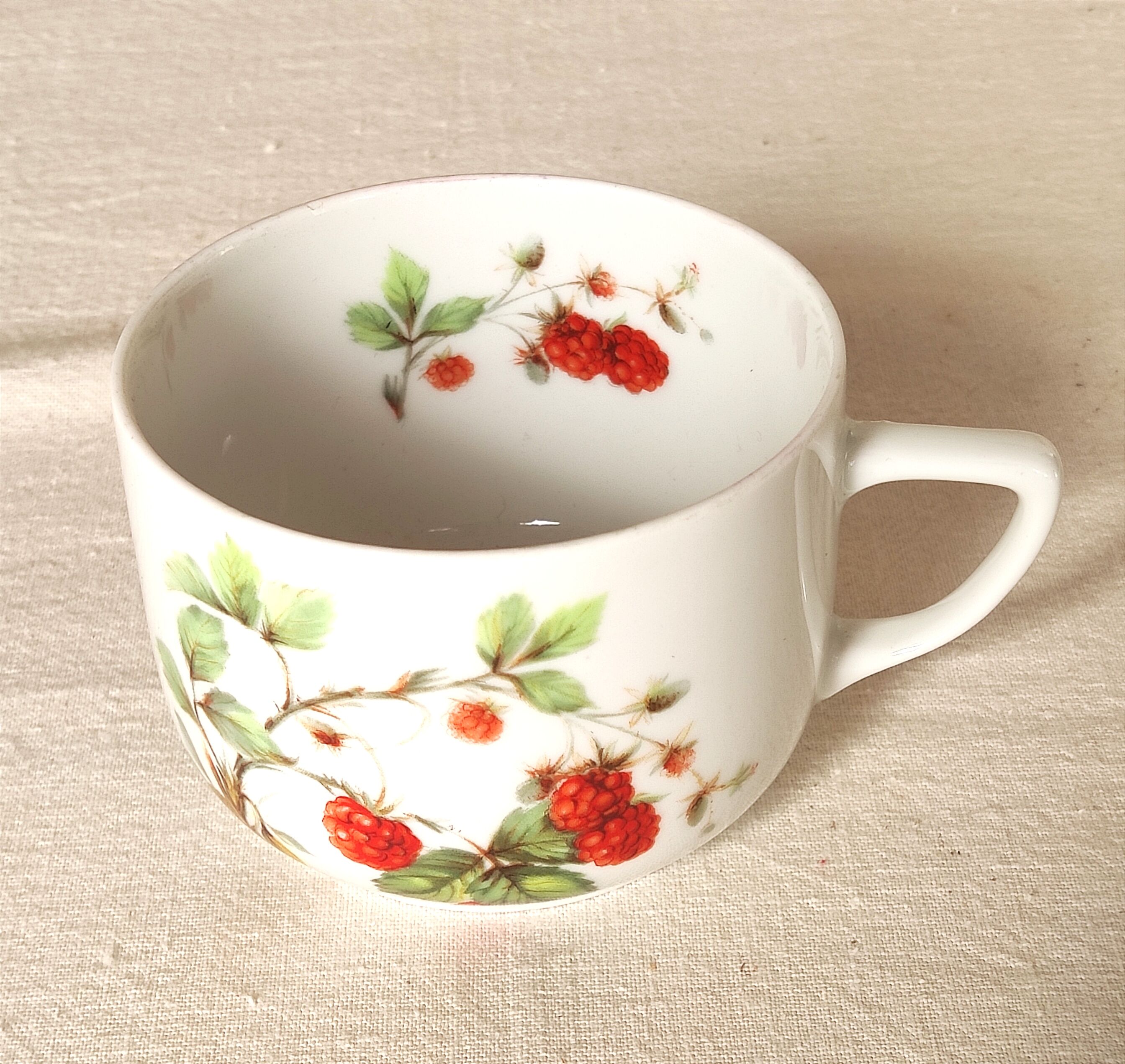 Matching mazagran and cup - paris porcelain