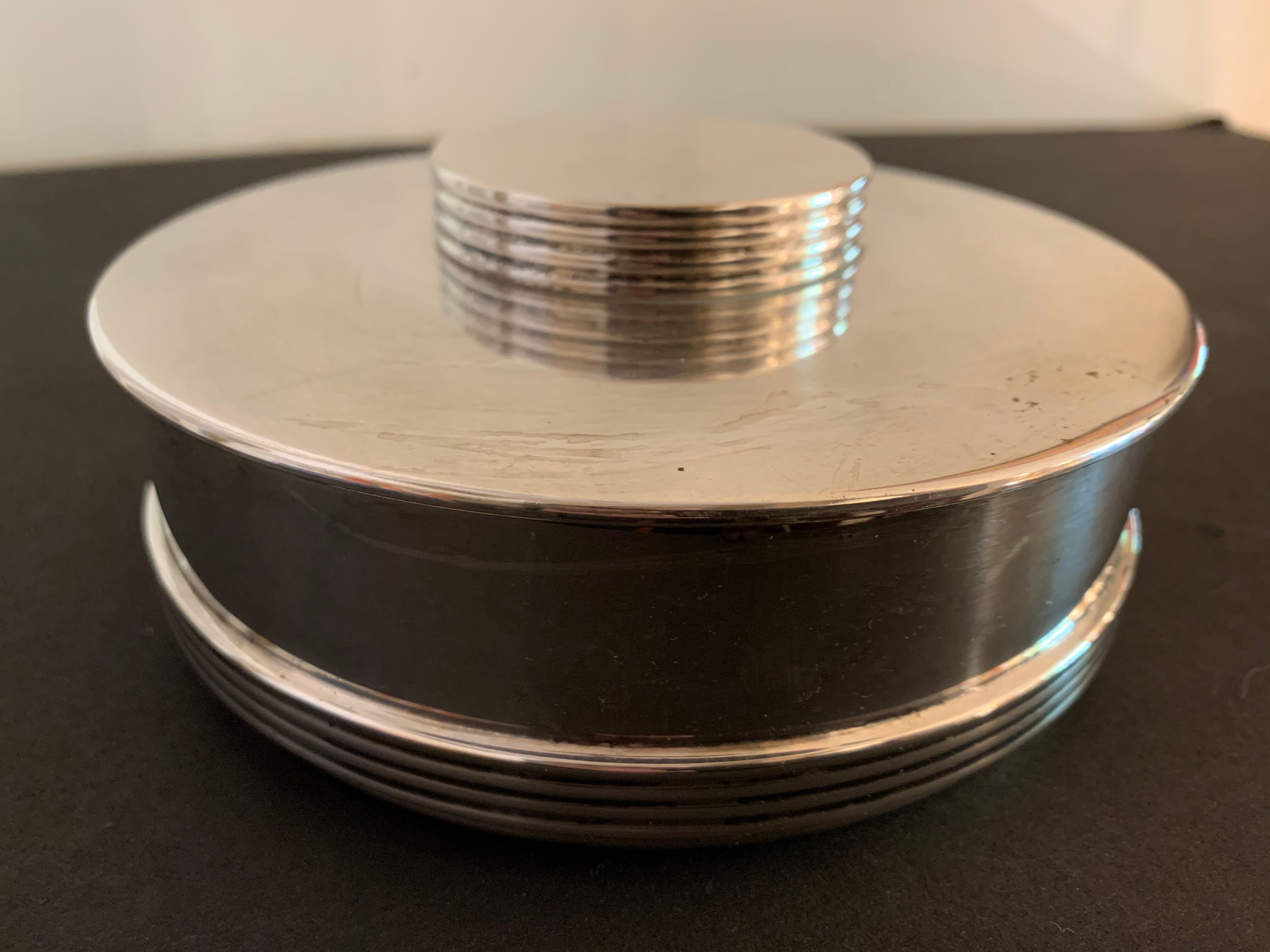 Christian Dior box with silver metal lid