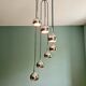 Large chrome-plated metal waterfall chandelier, Hans-Agne Jakobsson, 1960-70