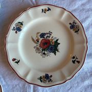 Set of 11 antique plates in Sarreguemines earthenware – Agre decoration