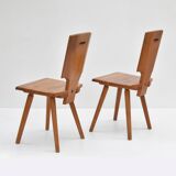 Pierre Chapo - Pair of S28 chairs from the 1970s