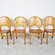 Rainer Daumiller pine wood dining chairs for Hirtshals Savvaerk  1980