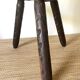 Vintage Spanish tripod chair in carved wood