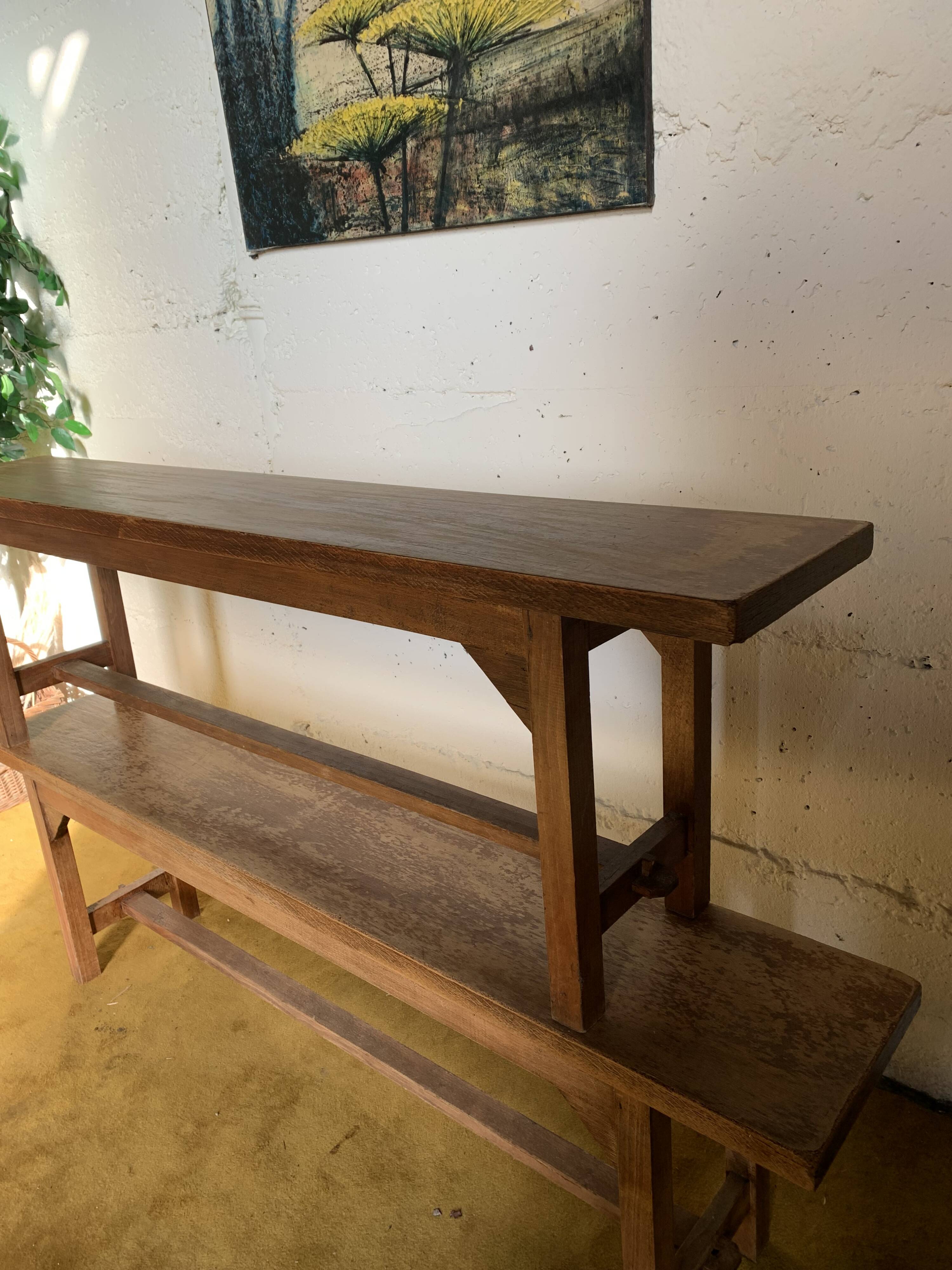 Pair of country benches.