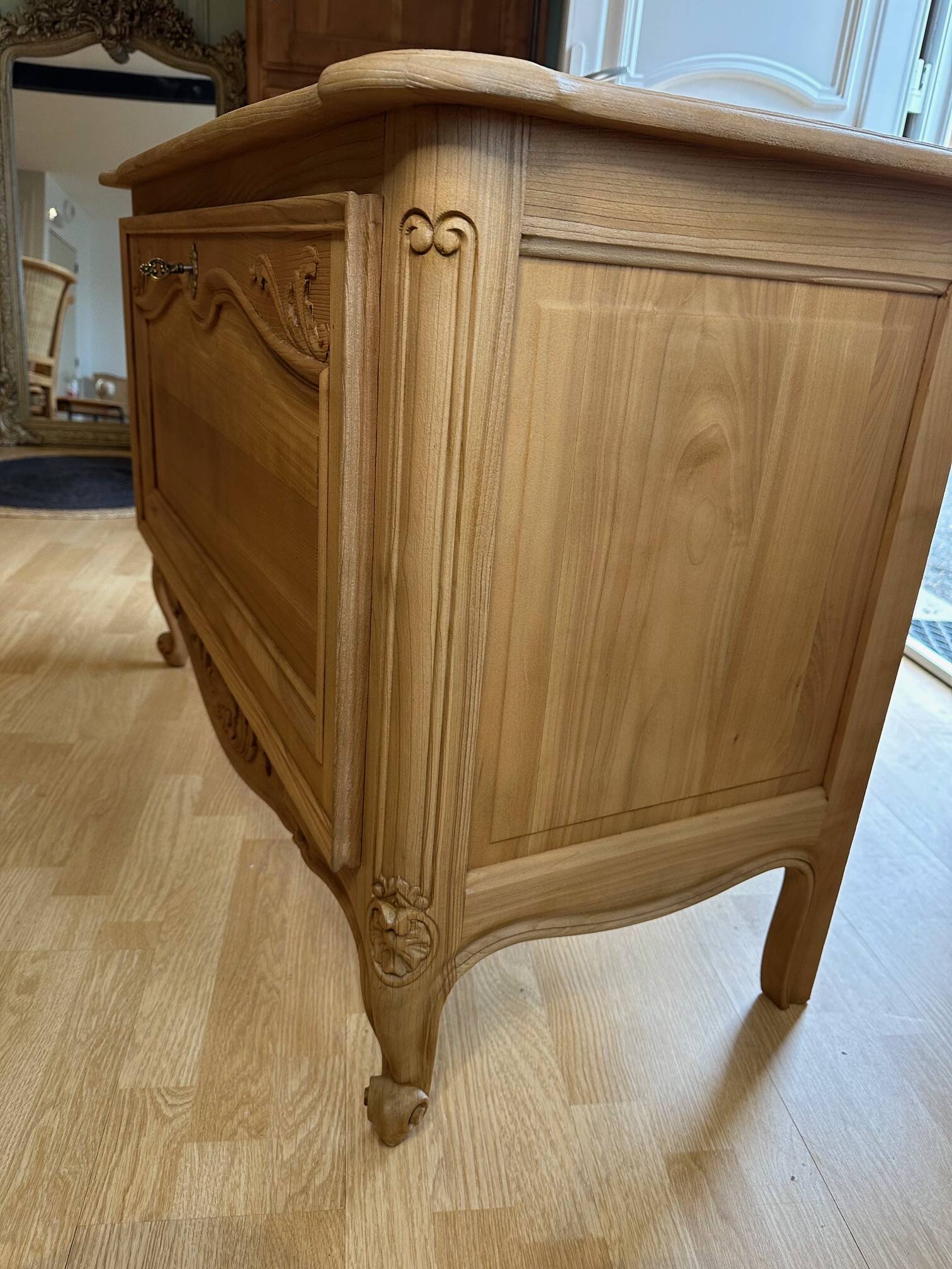 airbrushed bar cabinet