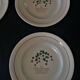 Série de six assiettes plates Longwy années 50 fleurs de cerisier