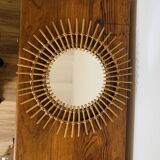 Rattan mirror