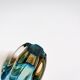 Murano Sommerso Blue Turquoise & Amber Vase Sculpture with 4 Branches 19.5cm