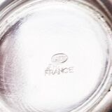 Mustard pot, jam pot, jam jar, sugar bowl, in silver metal