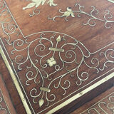 19th century wooden and brass tray