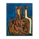Tableau nature morte aux bouteilles XXe