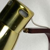 Teak brass wall sconce by hans agne jakobsson, sweden 1960s model v488