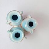 Art Nouveau, small triple amphora vase, glazed earthenware, Massier, circa 1900