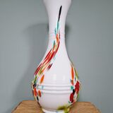 Large vintage vase in colored opaline glass, 1960s-70s