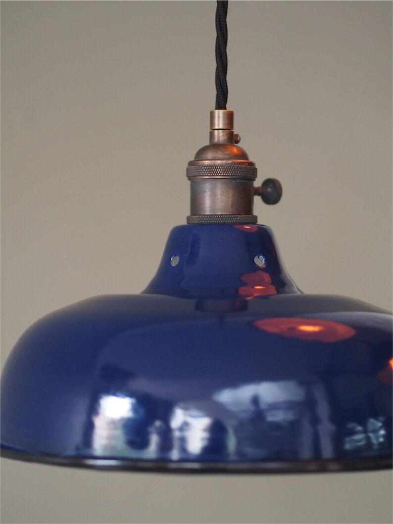 Day blind emailed midnight blue industrial lamp