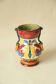 Antique polychrome ceramic vase – Italy 20th century – Handcrafted floral decoration