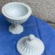 Candy cup in old white opaline, pearl pattern