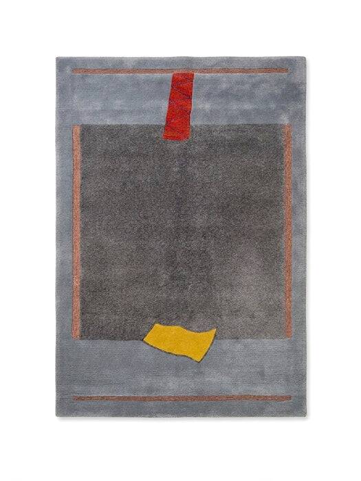 Tisca modernist hand-tufted wool rug France 1980s