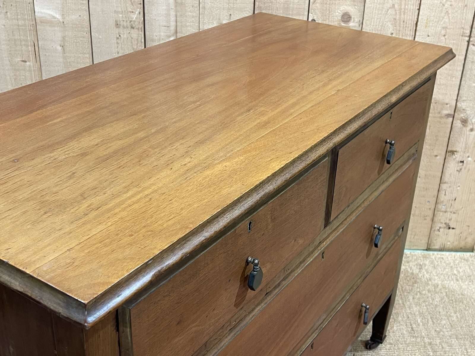 1930s English mahogany chest of drawers