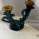 Vintage ceramic organic candlestick