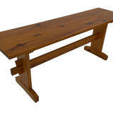 Vintage Scandinavian modern pinewood bench from the 1960's