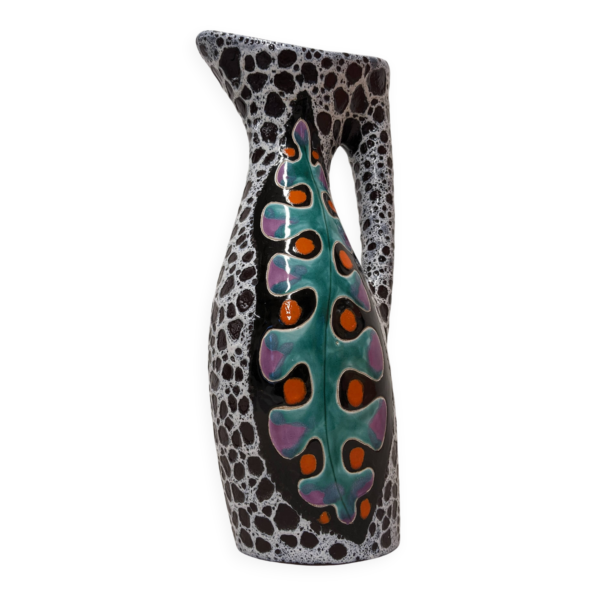 Ceramic vase by Marino Le Vaucour in Vallauris, France, circa 1960.