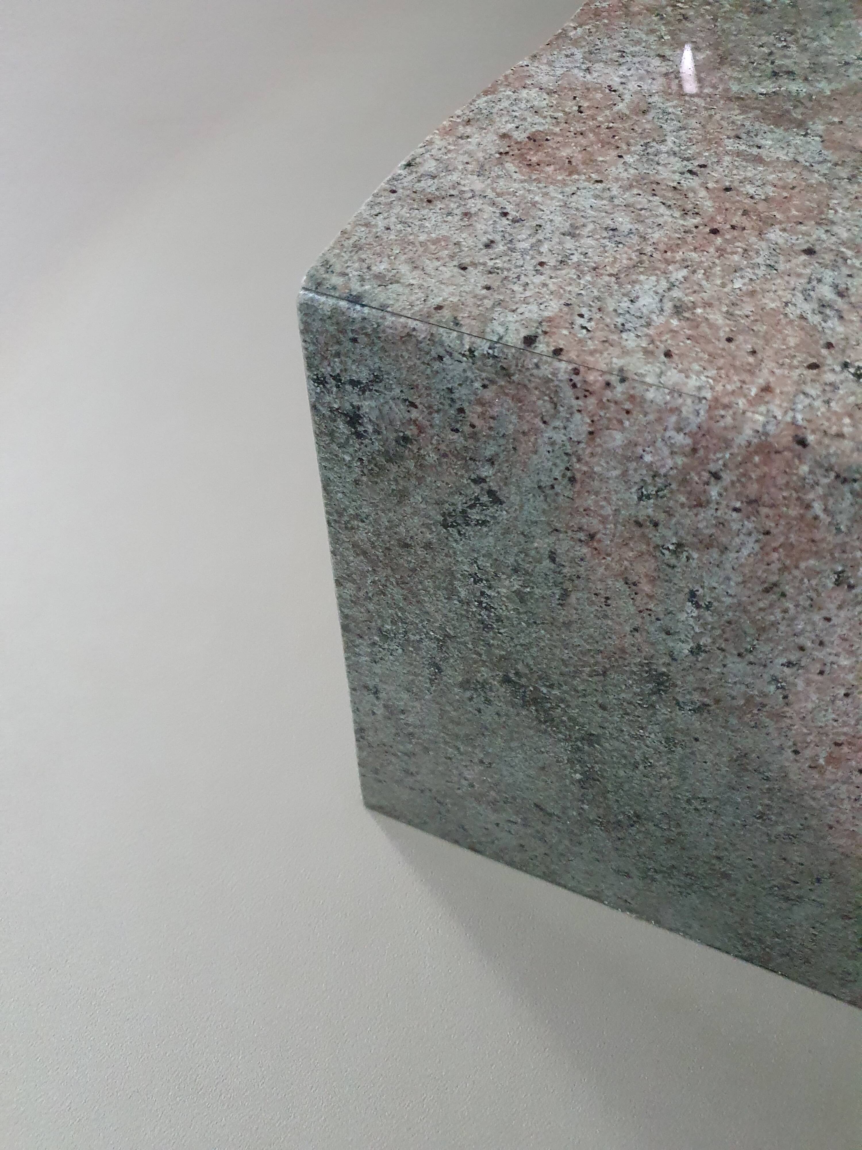 Free form granite coffee table graduated wavy front. Holland '70