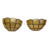 Pair of mother-of-pearl shell appliques