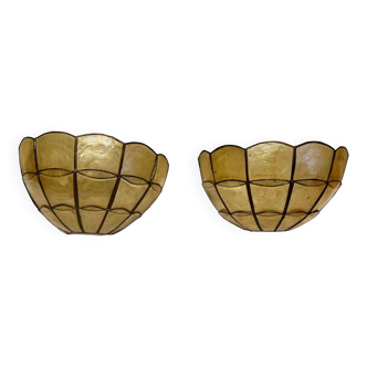 Pair of mother-of-pearl shell appliques