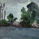 Painting “Lake”, B.Gillet, Oil on strong cardboard