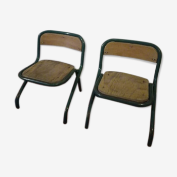 Pair of  schoolboy chairs