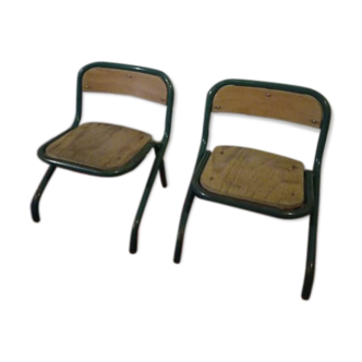 Pair of  schoolboy chairs