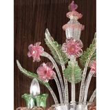 Venetian Floral “Cà Rezzonico” Murano Glass Wall Sconce With Silver Leaf