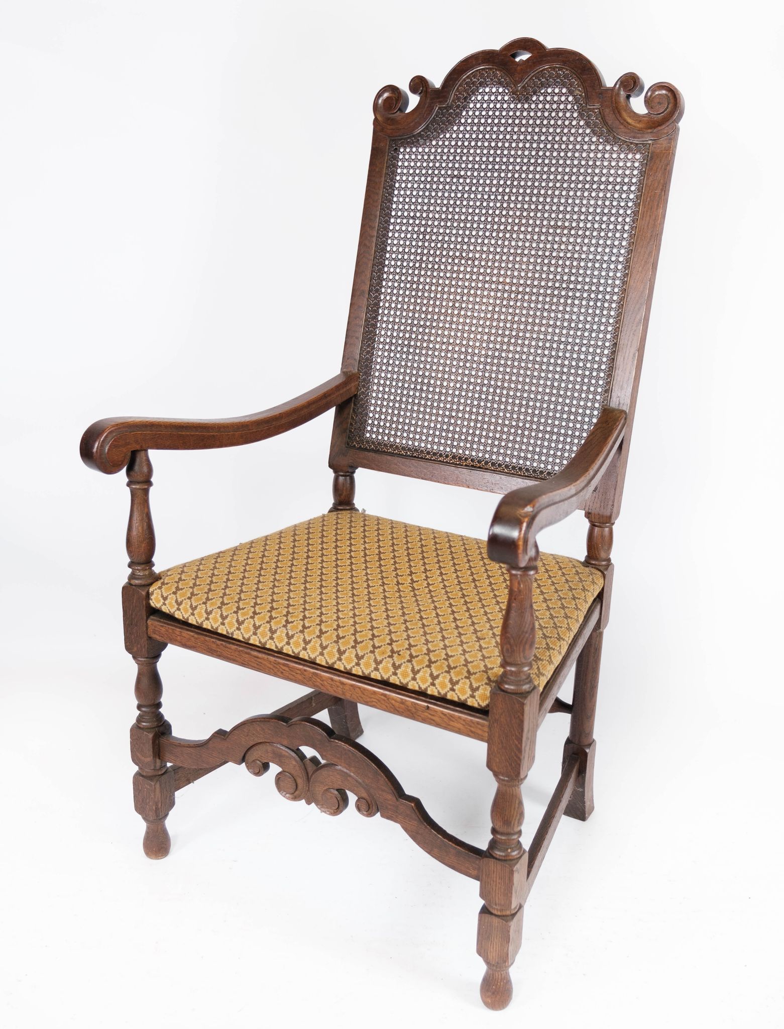 Fauteuil antique en chêne, années 1920
