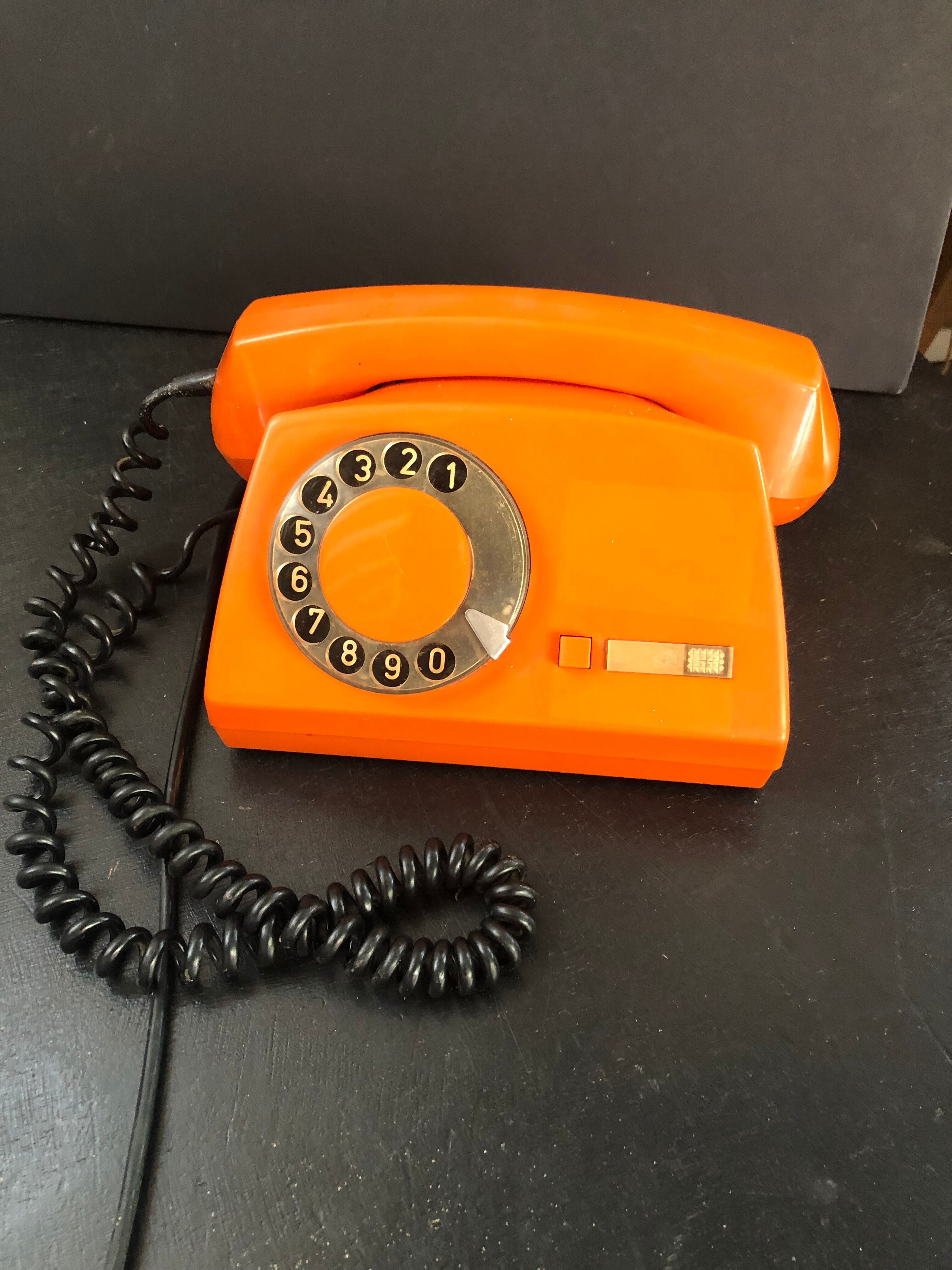 Vintage orange phone